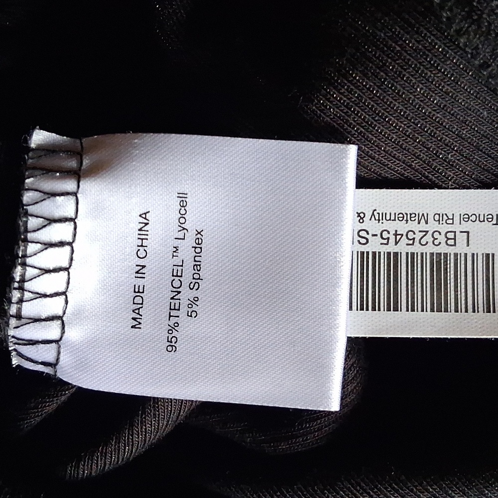 Quince Tencel Rib Maternity & Nursing Jumpsuit Black S - Picture 8 of 9